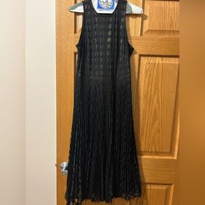 Black midi cocktail dress size 6 good condition